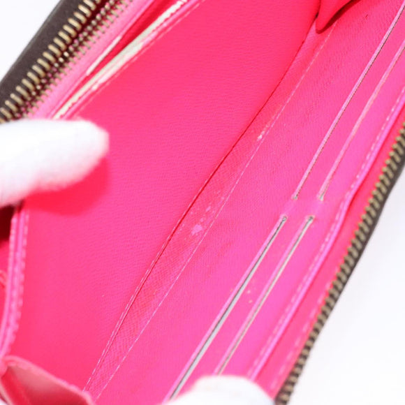 LOUIS VUITTON Monogram Graffiti Zippy Long Wallet Pink M93710 LV Auth 138475