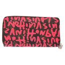 LOUIS VUITTON Monogram Graffiti Zippy Long Wallet Pink M93710 LV Auth 138475-3