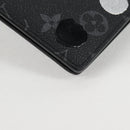 LOUIS VUITTON Monogram Eclipse (LV x YK) Portefeuille Plaza M81932 Auth 138477M-15