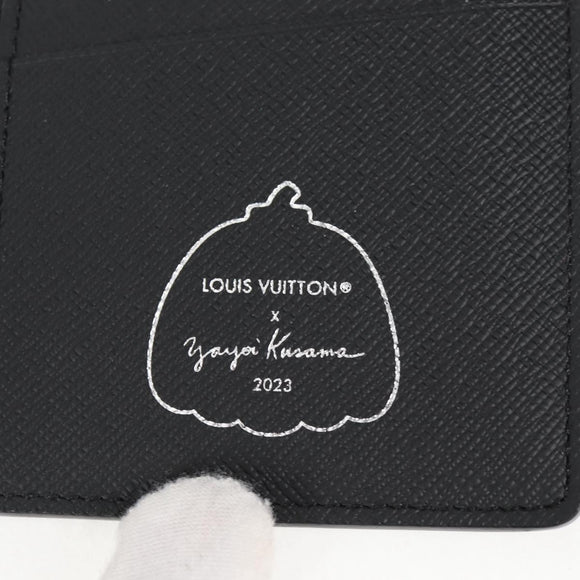 LOUIS VUITTON Monogram Eclipse (LV x YK) Portefeuille Plaza M81932 Auth 138477M