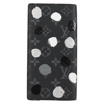 LOUIS VUITTON Monogram Eclipse (LV x YK) Portefeuille Plaza M81932 Auth 138477M - 0