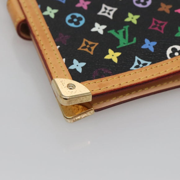 LOUIS VUITTON Multicolor Agenda PM Day Planner Cover Black R20895 Auth 138483