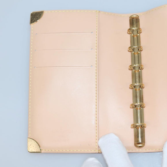 LOUIS VUITTON Multicolor Agenda PM Day Planner Cover Black R20895 Auth 138483