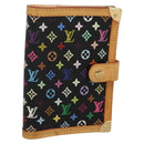 LOUIS VUITTON Multicolor Agenda PM Day Planner Cover Black R20895 Auth 138483-1
