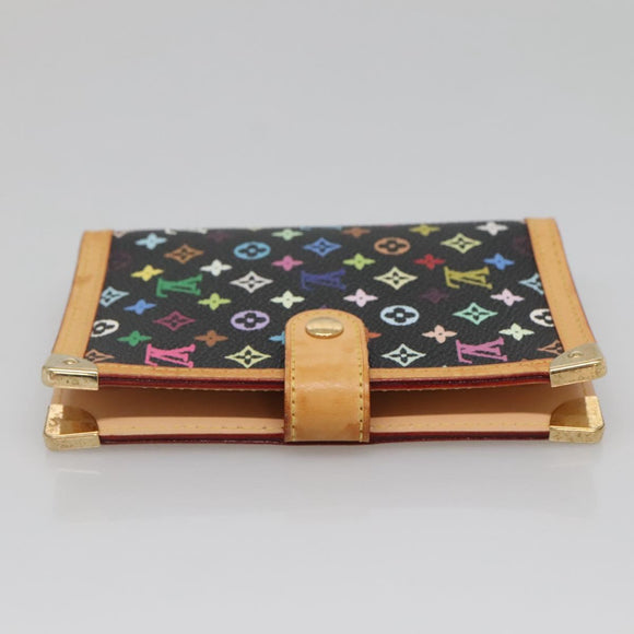 LOUIS VUITTON Multicolor Agenda PM Day Planner Cover Black R20895 Auth 138483