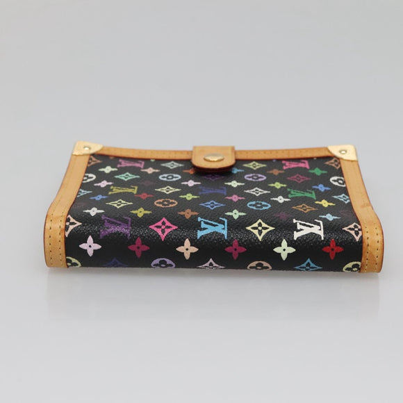LOUIS VUITTON Multicolor Agenda PM Day Planner Cover Black R20895 Auth 138483