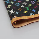 LOUIS VUITTON Multicolor Agenda PM Day Planner Cover Black R20895 Auth 138483-14