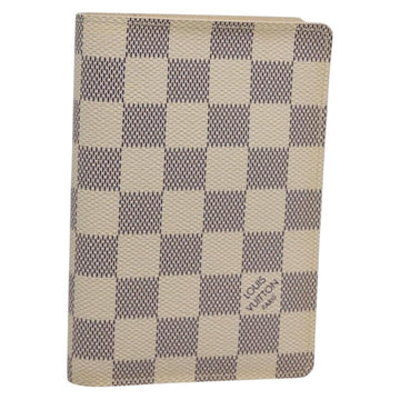 LOUIS VUITTON Damier Azur Couvel Tulle Passopole Case N60032 LV Auth 138484