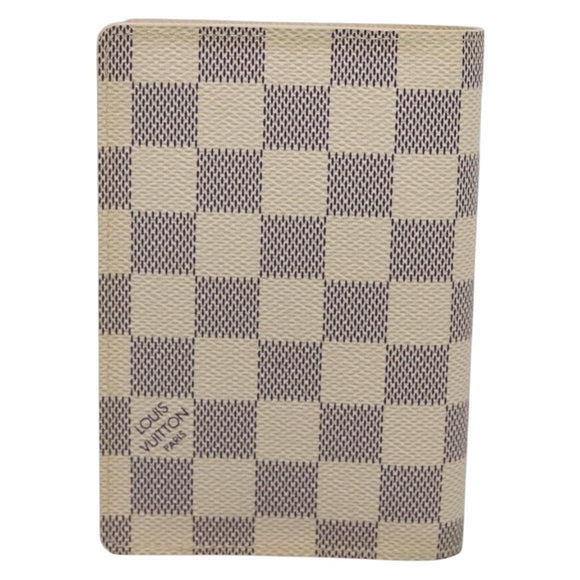 LOUIS VUITTON Damier Azur Couvel Tulle Passopole Case N60032 LV Auth 138484