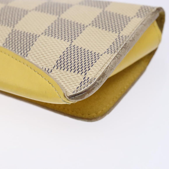 LOUIS VUITTON Damier Azur Etui Lunette Woody Glasses Case GI0388 LV Auth 138488