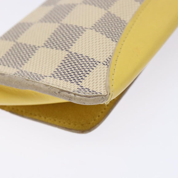 LOUIS VUITTON Damier Azur Etui Lunette Woody Glasses Case GI0388 LV Auth 138488