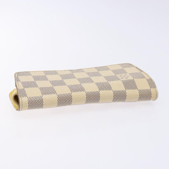 LOUIS VUITTON Damier Azur Etui Lunette Woody Glasses Case GI0388 LV Auth 138488