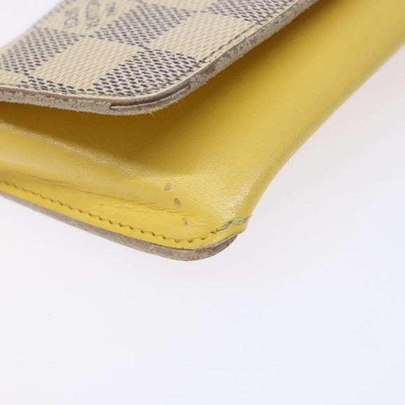 LOUIS VUITTON Damier Azur Etui Lunette Woody Glasses Case GI0388 LV Auth 138488