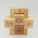 LOUIS VUITTON Puteki Wooden Puzzle Building Blocks Wood Beige LV Auth 138490-5