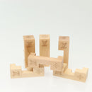 LOUIS VUITTON Puteki Wooden Puzzle Building Blocks Wood Beige LV Auth 138490-8