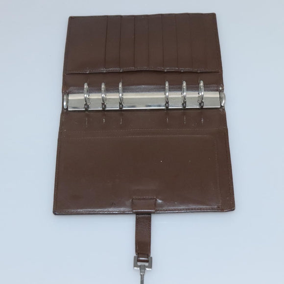 GUCCI GG Canvas Jackie Day Planner Cover Beige Silver 29961 Auth 138492