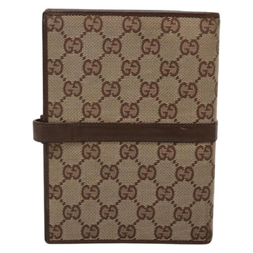 GUCCI GG Canvas Jackie Day Planner Cover Beige Silver 29961 Auth 138492 - 0
