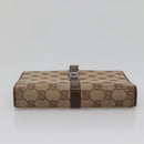 GUCCI GG Canvas Jackie Day Planner Cover Beige Silver 29961 Auth 138492-4