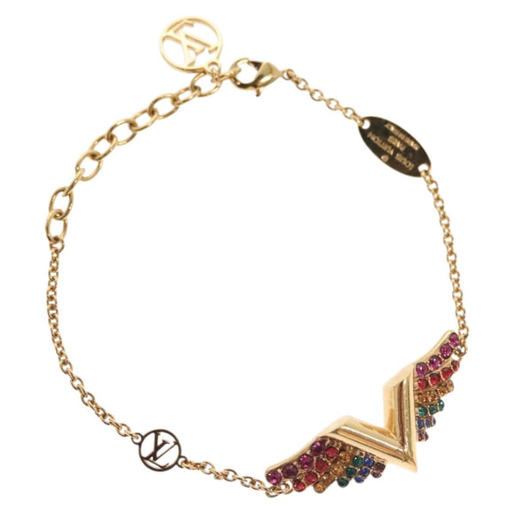LOUIS VUITTON Brassley Essential V California Armband Goud M69580 Auth 138494