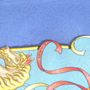 HERMES Carre 90 Scarf ""Plumes et Grelots"" Silk Blue Auth 138497-12