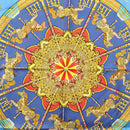 HERMES Carre 90 Scarf ""Plumes et Grelots"" Silk Blue Auth 138497-6