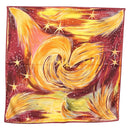 HERMES Carre 90 Scarf ""FEUX DU CIEL"" Silk Yellow Auth 138498-1