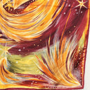 HERMES Carre 90 Scarf ""FEUX DU CIEL"" Silk Yellow Auth 138498-10