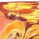 HERMES Carre 90 Scarf ""FEUX DU CIEL"" Silk Yellow Auth 138498-3