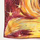 HERMES Carre 90 Scarf ""FEUX DU CIEL"" Silk Yellow Auth 138498-8