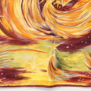 HERMES Carre 90 Scarf ""FEUX DU CIEL"" Silk Yellow Auth 138498-9