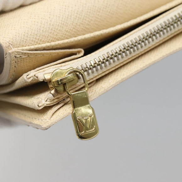 LOUIS VUITTON Damier Azur Portefeuille Sarah Long Wallet N61735 LV Auth 138500