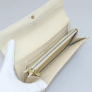 LOUIS VUITTON Damier Azur Portefeuille Sarah Long Wallet N61735 LV Auth 138500-8