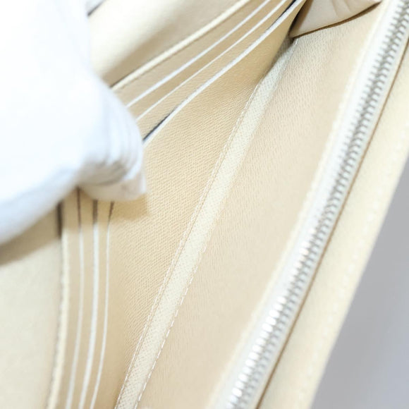 LOUIS VUITTON Damier Azur Portefeuille Sarah Long Wallet N61735 LV Auth 138500