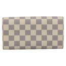 LOUIS VUITTON Damier Azur Portefeuille Sarah Long Wallet N61735 LV Auth 138500-2