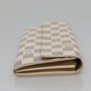 LOUIS VUITTON Damier Azur Portefeuille Sarah Long Wallet N61735 LV Auth 138500-3
