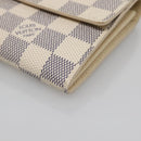 LOUIS VUITTON Damier Azur Portefeuille Sarah Long Wallet N61735 LV Auth 138500-7