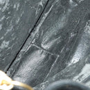 GUCCI Bamboo Shoulder Bag Suede 2way Black Gold 01 1705 1577 Auth 138502-17