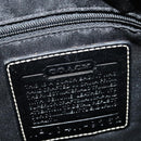 Coach Signature Shoulder Bag Canvas Leather Gray Silver Auth 138505-19