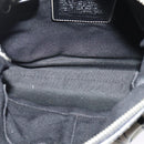 Coach Signature Shoulder Bag Canvas Leather Gray Silver Auth 138505-10