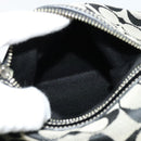 Coach Signature Shoulder Bag Canvas Leather Gray Silver Auth 138505-22