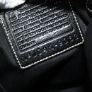 Coach Signature Shoulder Bag Canvas Leather Gray Silver Auth 138505-12