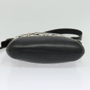 Coach Signature Shoulder Bag Canvas Leather Gray Silver Auth 138505-5