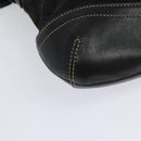 Coach Signature Shoulder Bag Canvas Black Silver Auth 138506-16