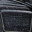 Coach Signature Shoulder Bag Canvas Black Silver Auth 138506-17