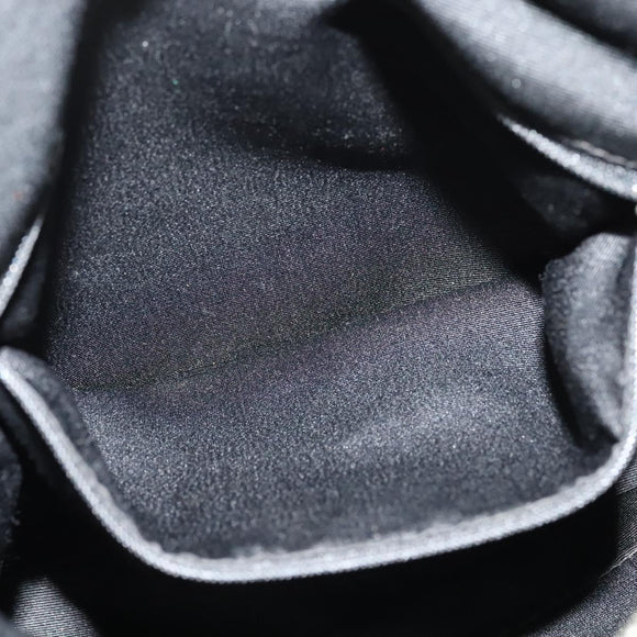 Coach Signature Shoulder Bag Canvas Black Silver Auth 138506