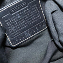 Coach Signature Shoulder Bag Canvas Black Silver Auth 138506-12