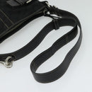 Coach Signature Shoulder Bag Canvas Black Silver Auth 138506-7