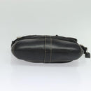 Coach Signature Shoulder Bag Canvas Black Silver Auth 138506-5