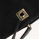GUCCI GG Canvas Bag Leather 2Set Black Brown Auth 138508-5