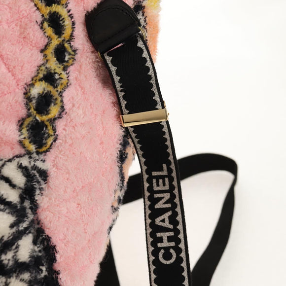 CHANEL Matelasse COCO Mark Backpack pile Pink Gold CC Auth 138517M